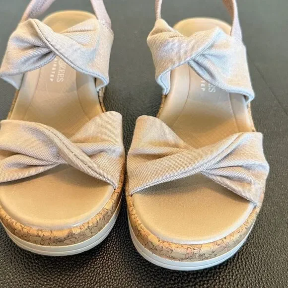 LifeStride Riley Bzees Airstep Beige Sandals Washable Slingback Wedge size 36/6M - Picture 6 of 11